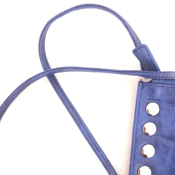 Kenneth Cole Reaction Studded Blue Small Crossbody Handbag Purse - Picture 8 of 11